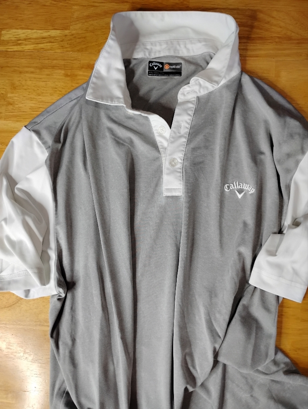 Callaway Grey and White Polo Golf Shirt